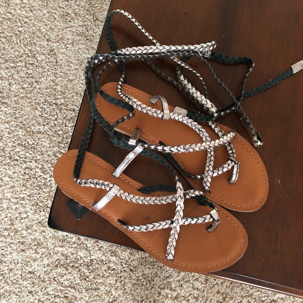 Topshop braid gladiator sandals 6.5 worn once 🔱